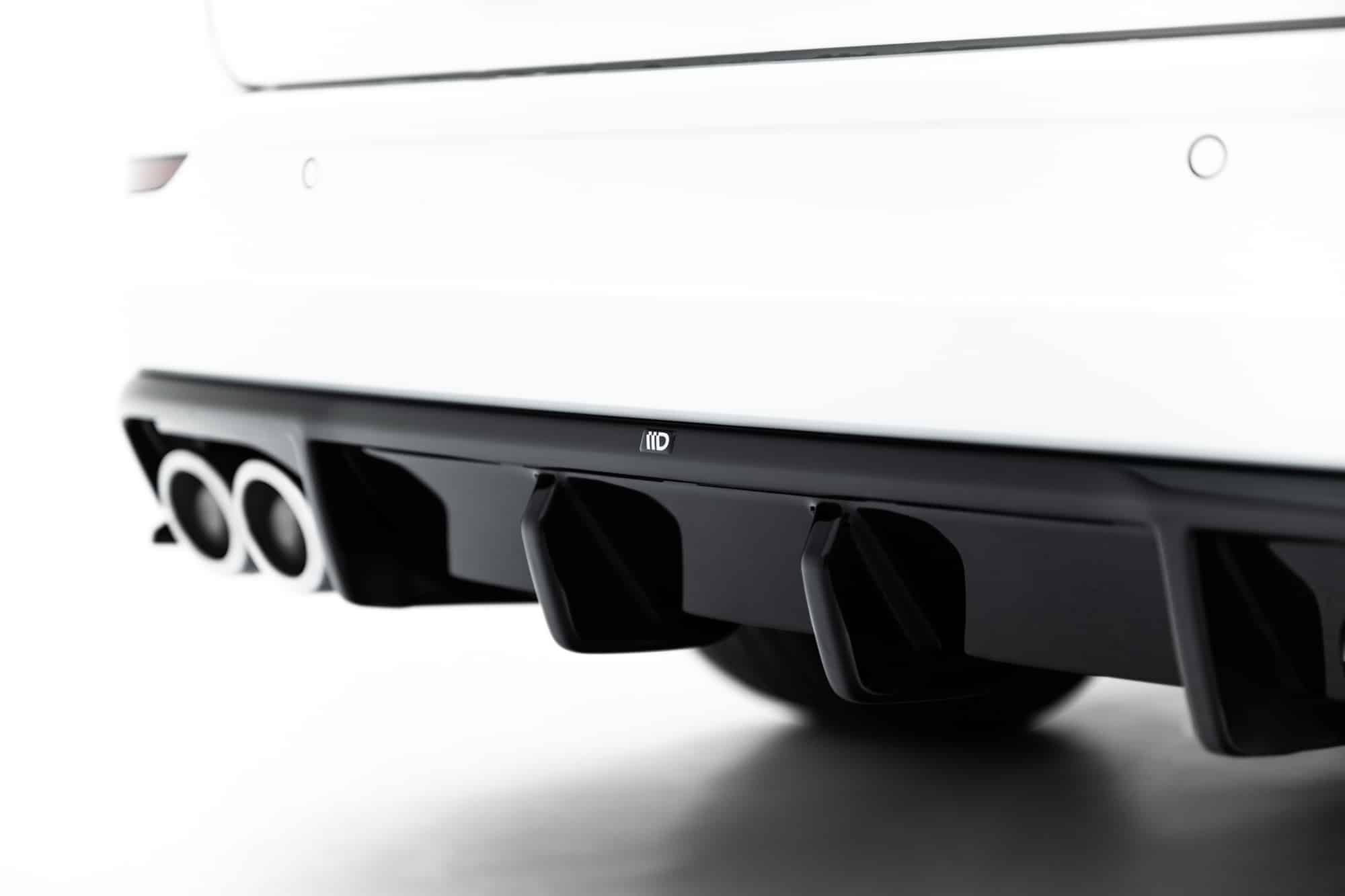 MAXTON DESIGN - Difúzor zadného nárazníka, Volkswagen Golf R Variant Mk8 / Mk8 Facelift, Čierny lesk – Obrázok 2