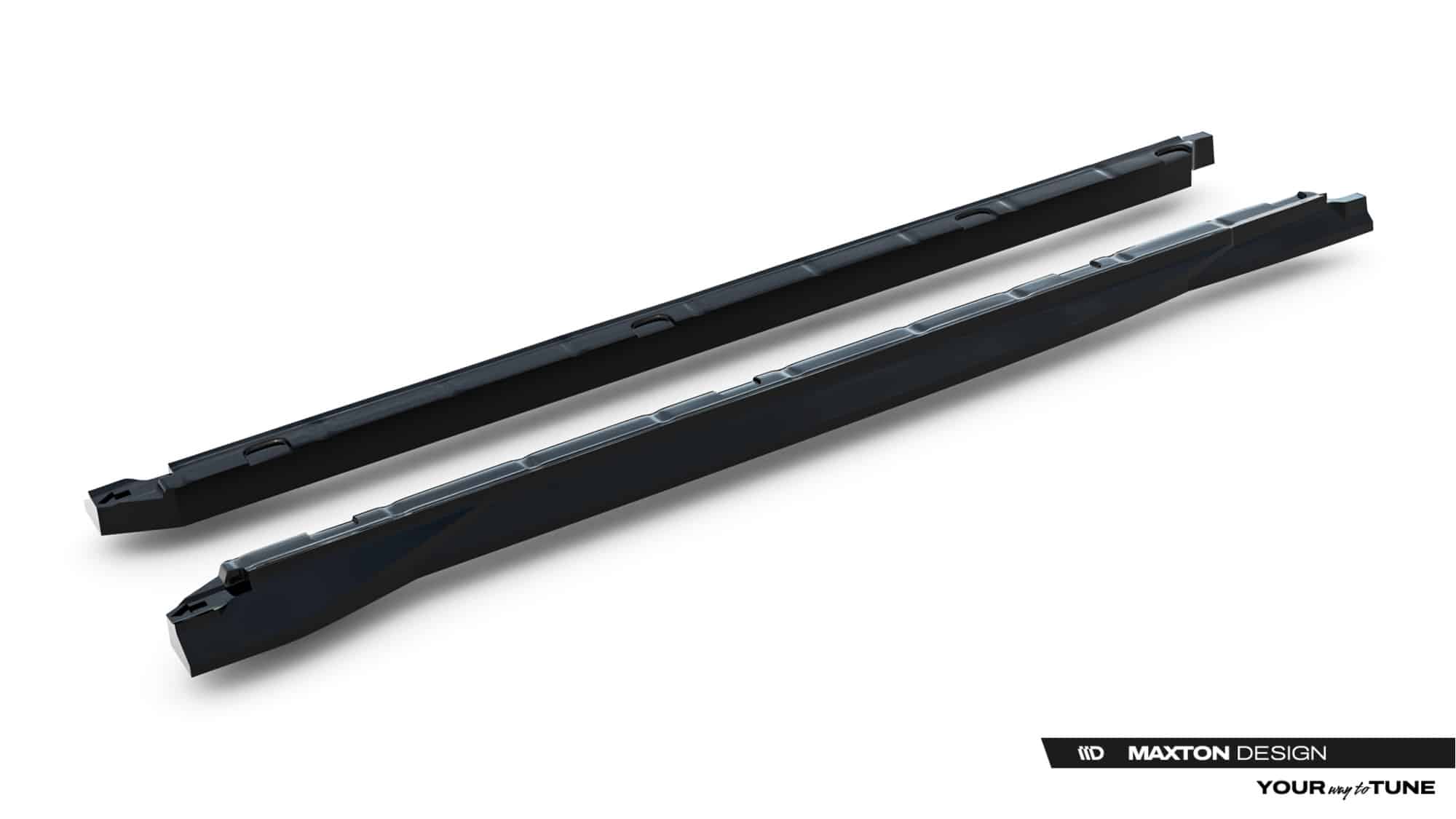 MAXTON DESIGN - Lišty pod bočné prahy, Volkswagen Tiguan R-Line Mk3, Čierny lesk – Obrázok 5