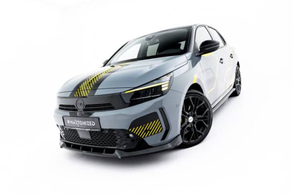 MAXTON DESIGN - Spoiler pod predný nárazník, Opel Corsa F Facelift (Mk6 Facelift), Čierny lesk
