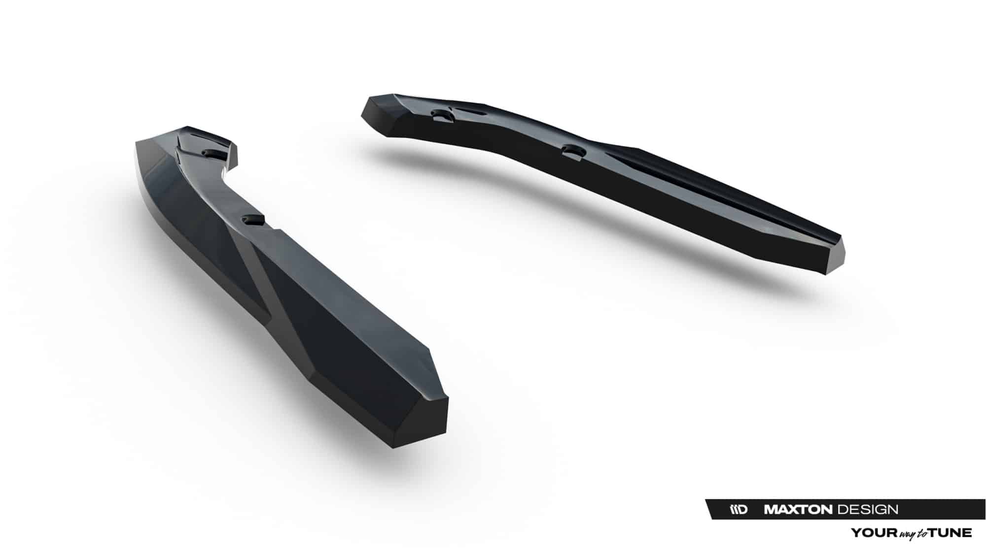 MAXTON DESIGN - Bočné spoilere pod zadný nárazník, Subaru WRX STI Mk2, Čierny lesk – Obrázok 3