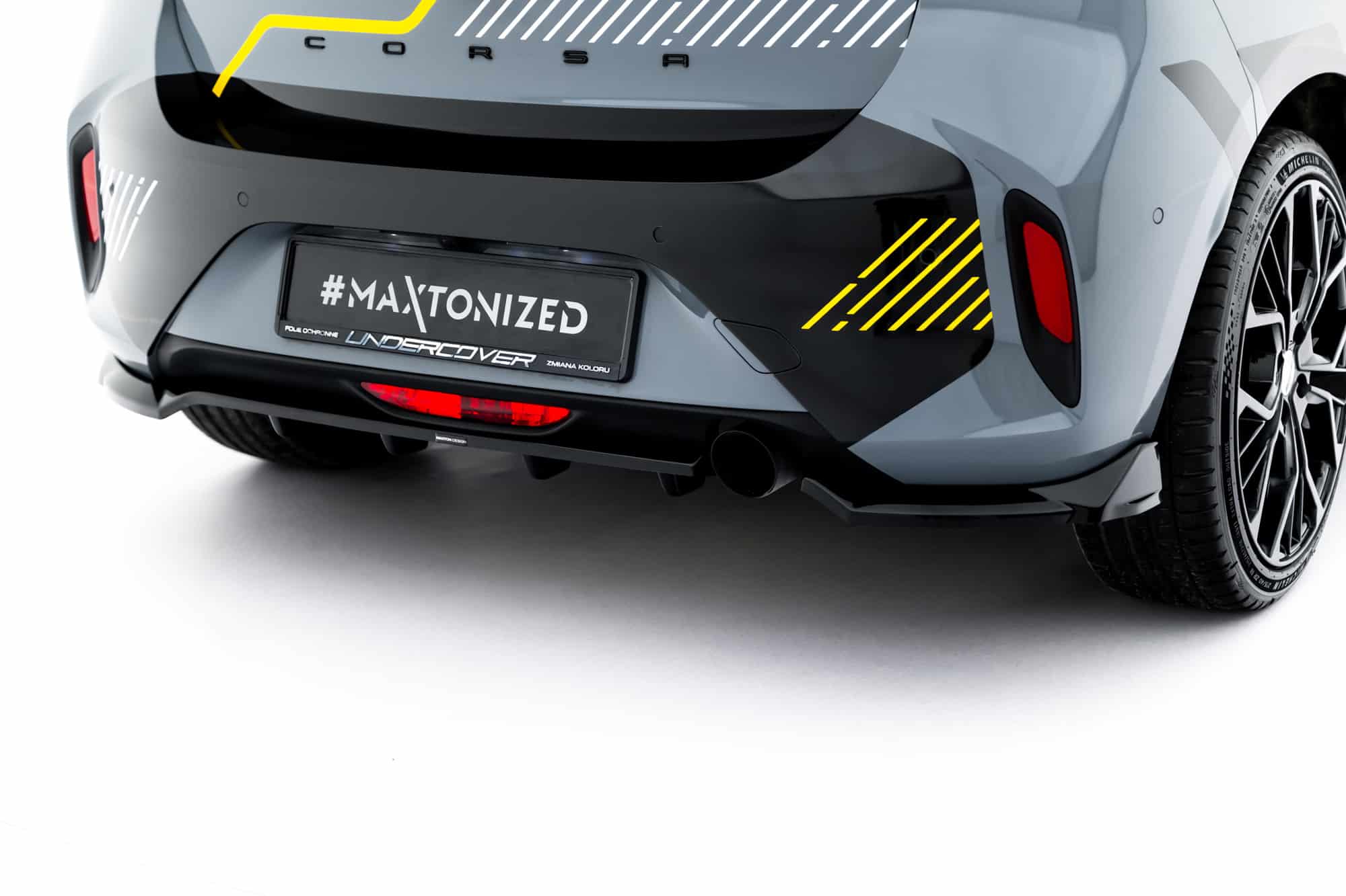 MAXTON DESIGN - Spoiler pod zadný nárazník, Opel Corsa F Facelift (Mk6 Facelift), Čierny lesk – Obrázok 7