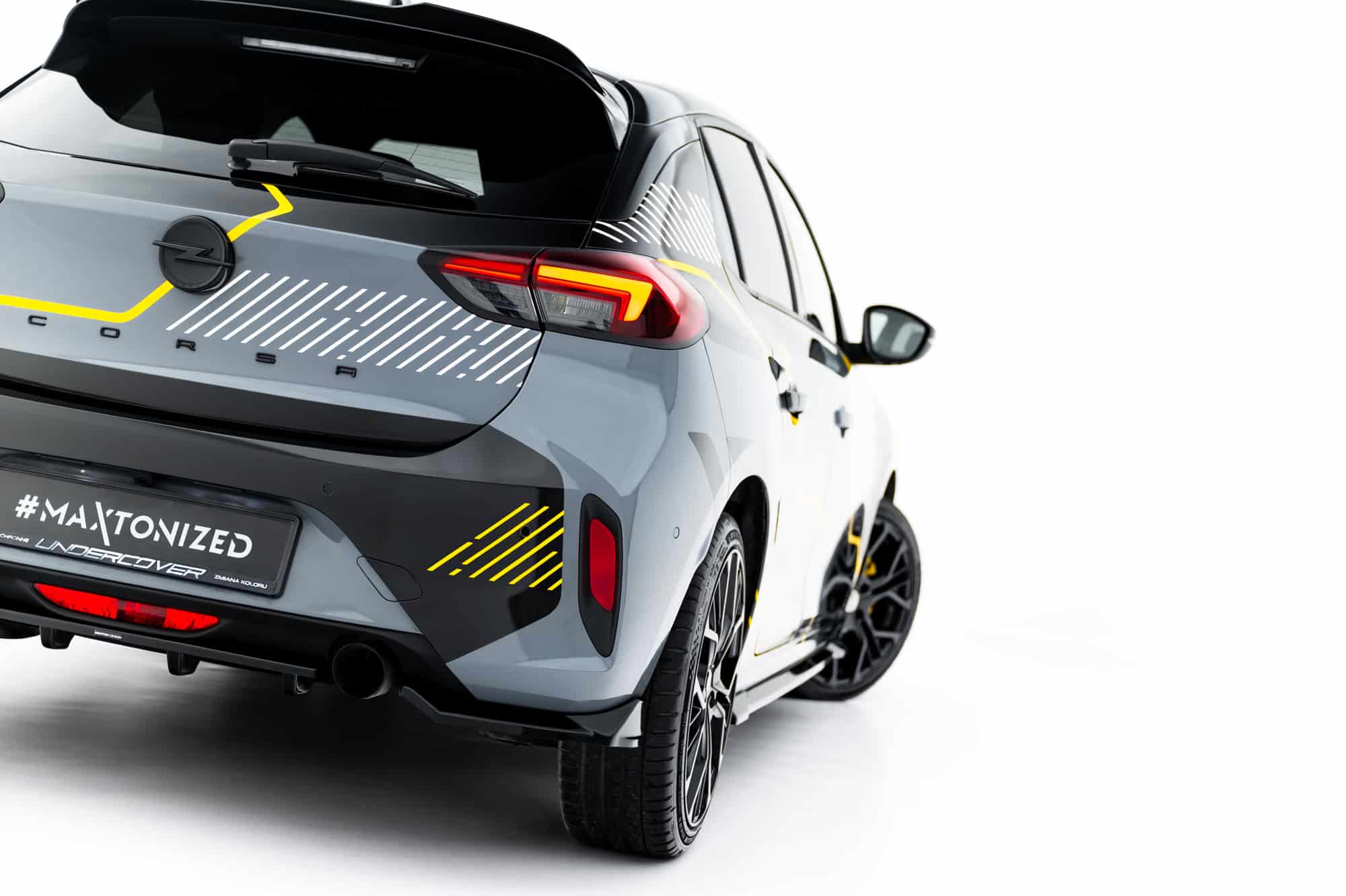MAXTON DESIGN - Spoiler pod zadný nárazník, Opel Corsa F Facelift (Mk6 Facelift), Čierny lesk – Obrázok 2