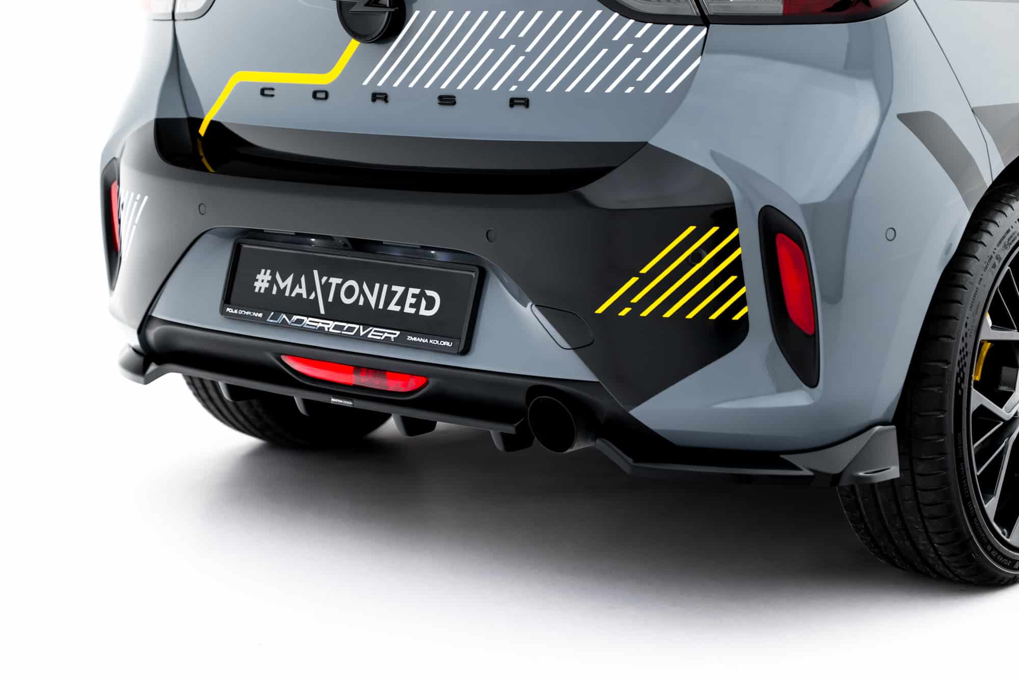 MAXTON DESIGN - Spoiler pod zadný nárazník, Opel Corsa F Facelift (Mk6 Facelift), Čierny lesk – Obrázok 3