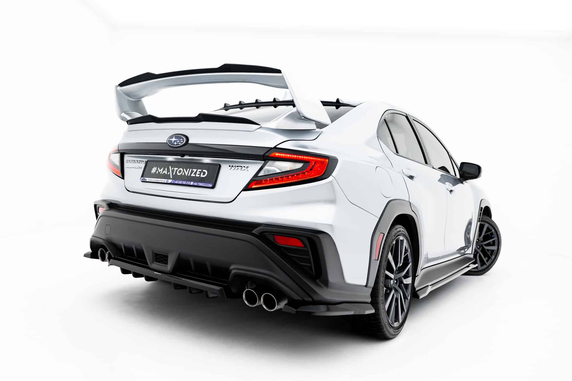 MAXTON DESIGN - Spoiler pod zadný nárazník, Subaru WRX STI Mk2, Čierny lesk