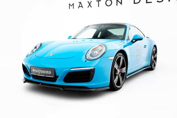 MAXTON DESIGN - Spoiler pod predný nárazník  V.1 Porsche 911 Carrera 991 Facelift, čierny lesk
