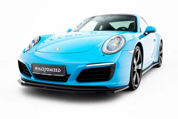 MAXTON DESIGN - Spoiler pod predný nárazník  V.2 Porsche 911 Carrera 991 Facelift, čierny lesk