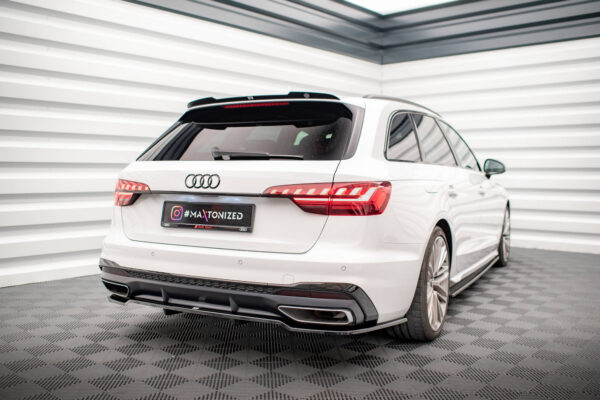 MAXTON DESIGN - Spoiler pod zadný nárazník V.2 pre Audi A4 S-Line B9 Facelift, Čierny lesk